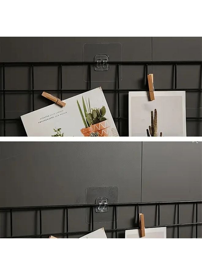 10pcs Long Double Hook Traceless Self Adhesive Shower Racks Bathtub Storage Baskets - Image 4